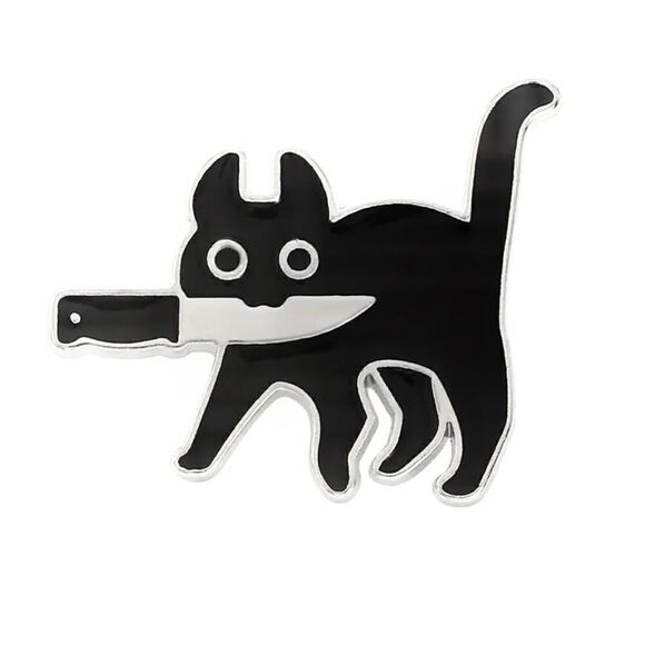 Bad Kitty Cat Brooch - Picture 9 of 9